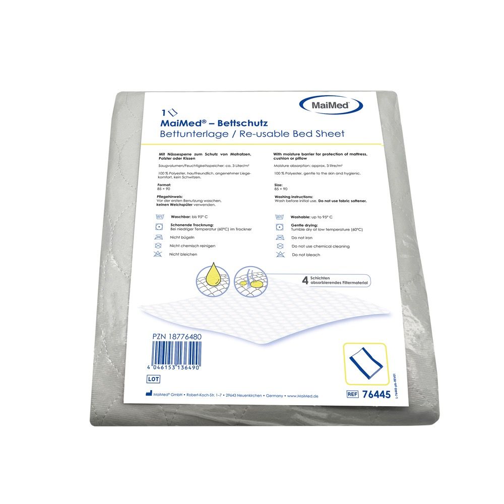 Copriletto lavabile MaiMed, blu, 85 cm x 90 cm