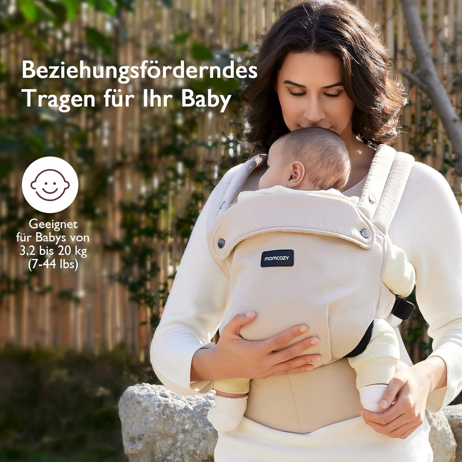 Momcozy Marsupio per Bambini Leggero e Traspirante Khaki