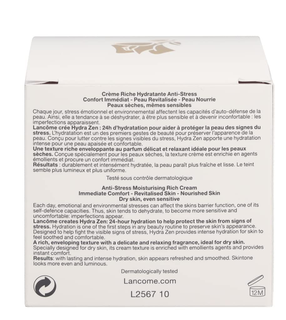 Retro della confezione del prodotto. Testo in più lingue. Dermatologicamente testato.