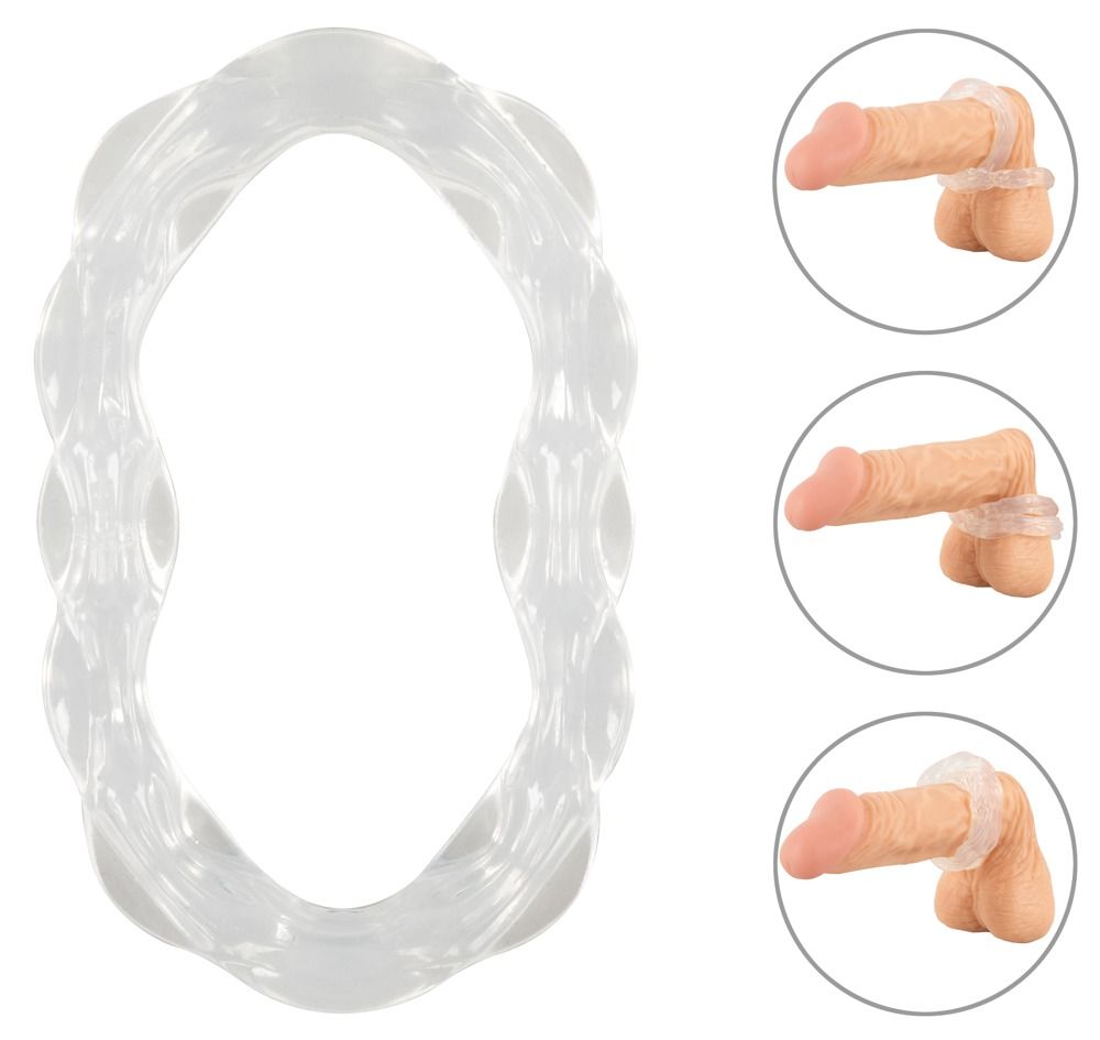 beau coeur - Anello per pene e testicoli - Elastico con impugnatura strutturata