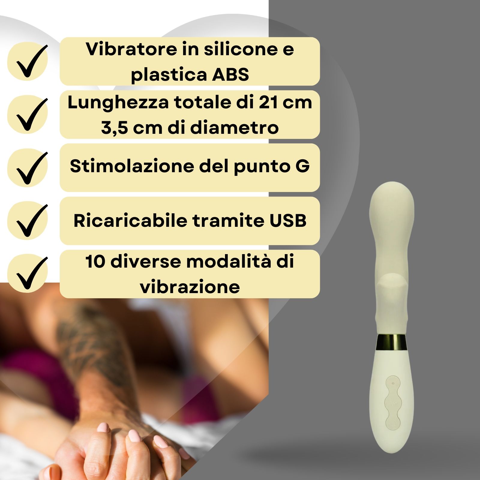 Lovelyness – vibratore del punto G con stimolazione del clitoride “Misty Green”