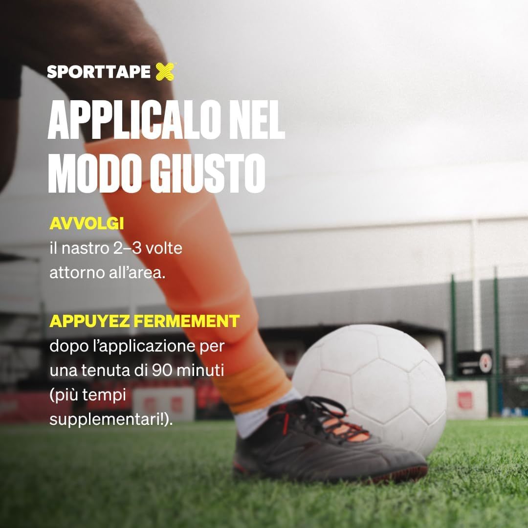 SPORTTAPE Bendaggio Autoadesivo - 5 cm x 4,5 m Arancione
