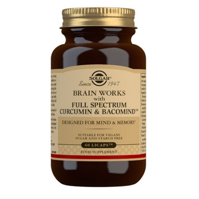 SOLGAR Brain Works con Bacomind e Curcumina