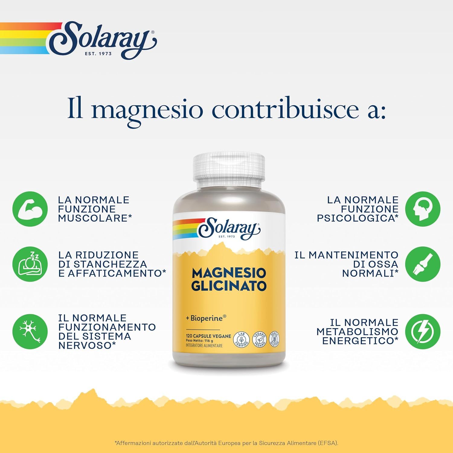 Solaray Magnesio Bisglicinato Capsula