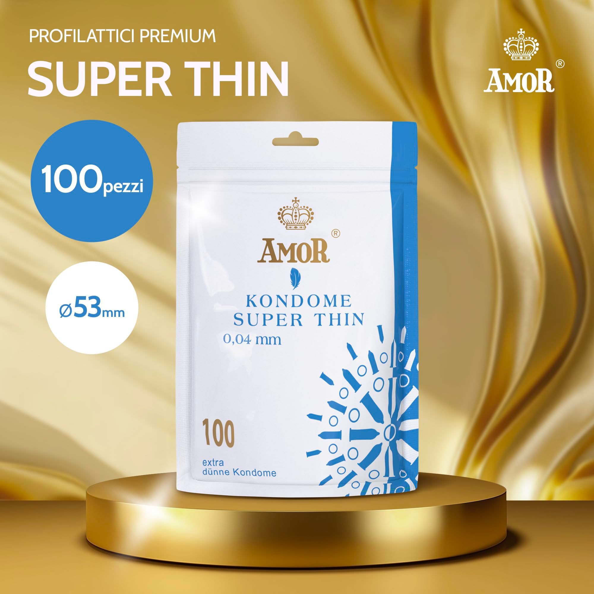 AMOR Super Thin Preservativi 53mm