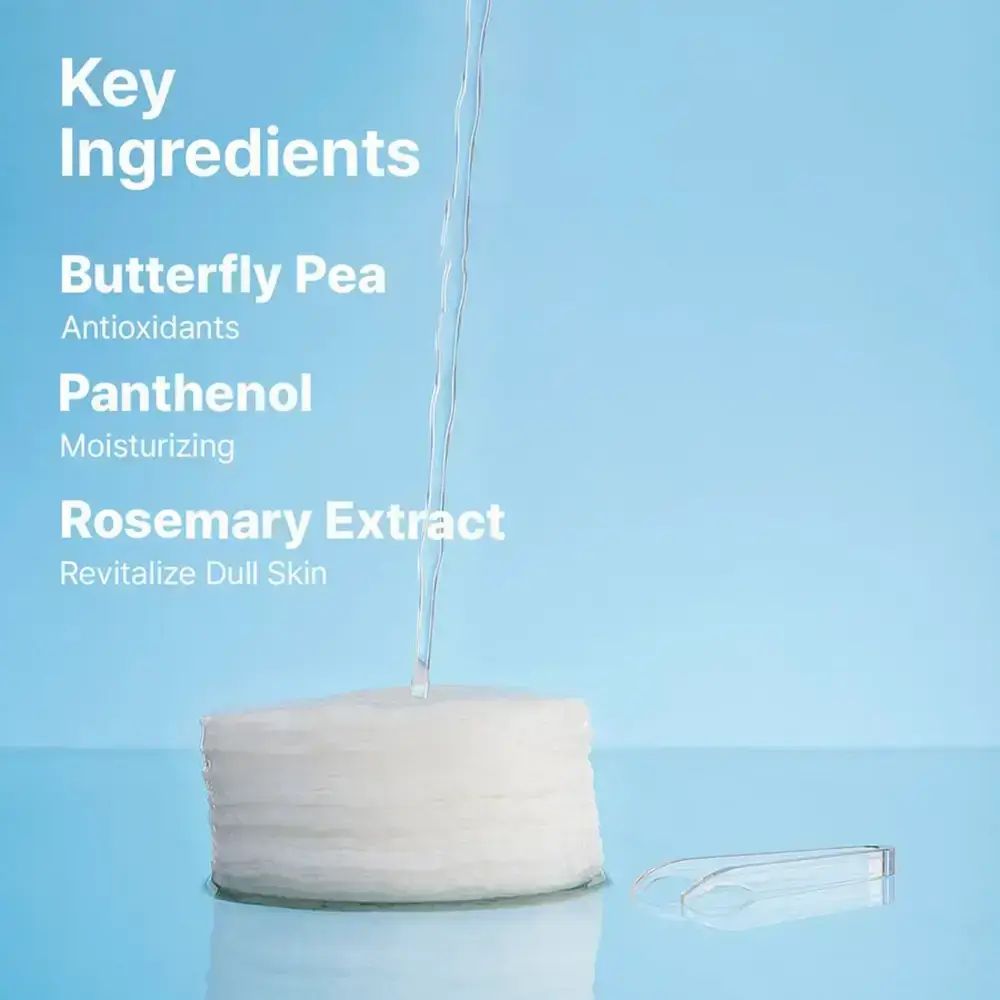 Pila di tamponi e pinzette. L'acqua scorre sui tamponi. Testo: "Key Ingredients".