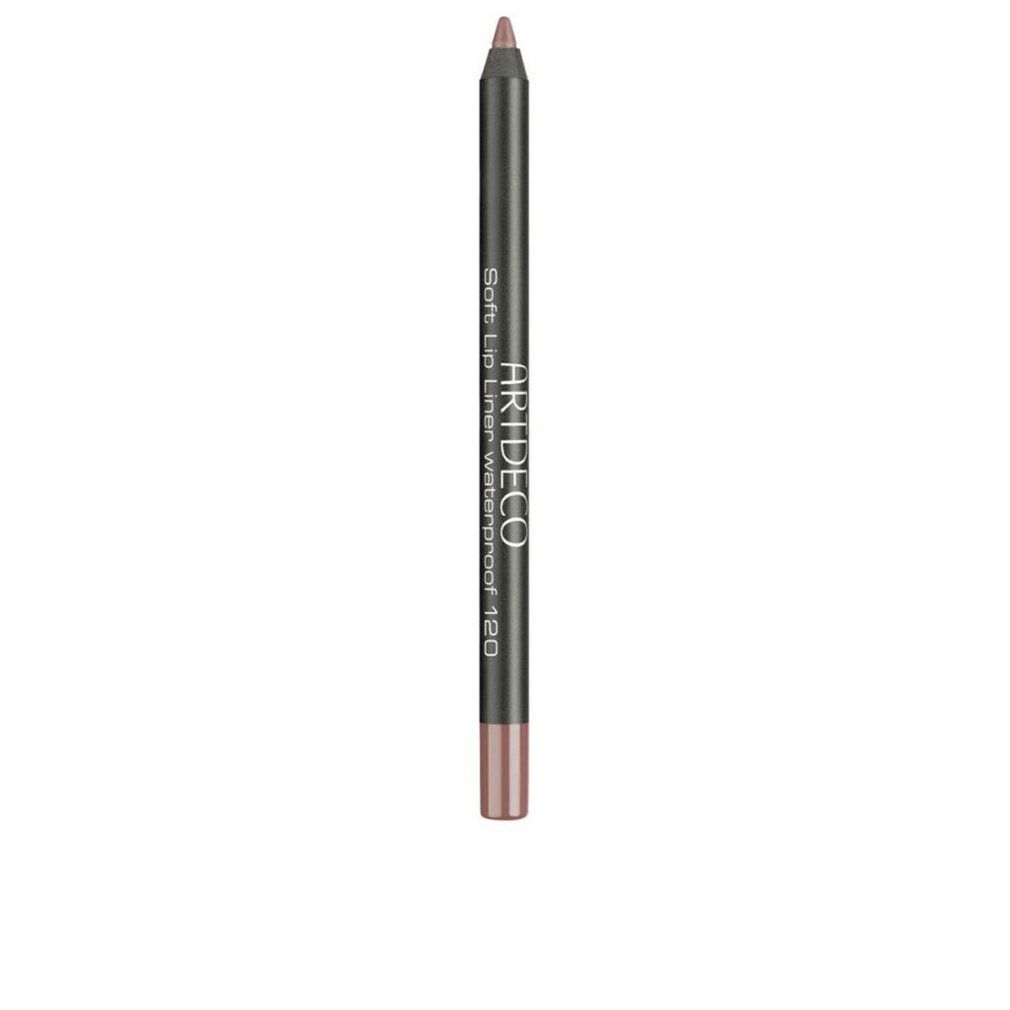 Artdeco Soft Lip Liner Waterproof 120. Matita labbra con corpo nero. Punta e base rosa.