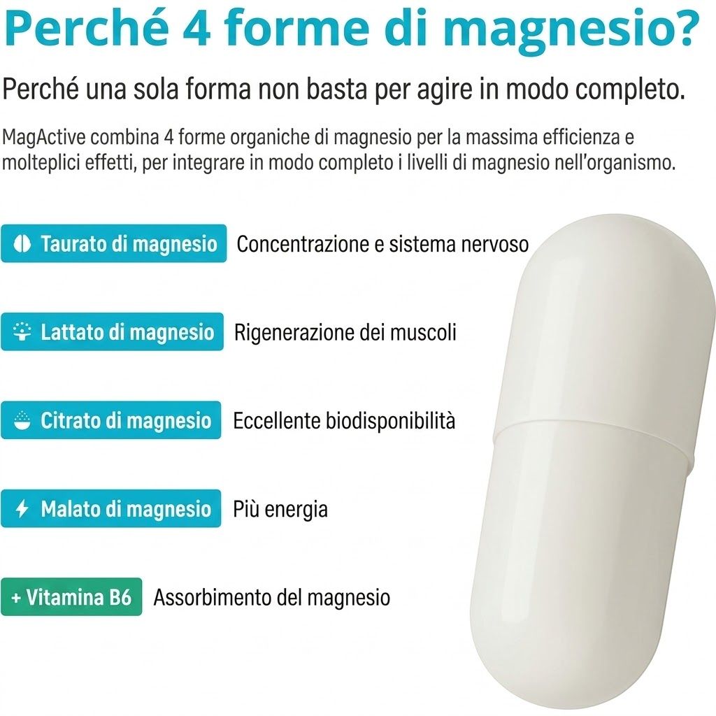 Bio Medical Pharma Capsule Complesso di Magnesio MagActive con Vitamina B6
