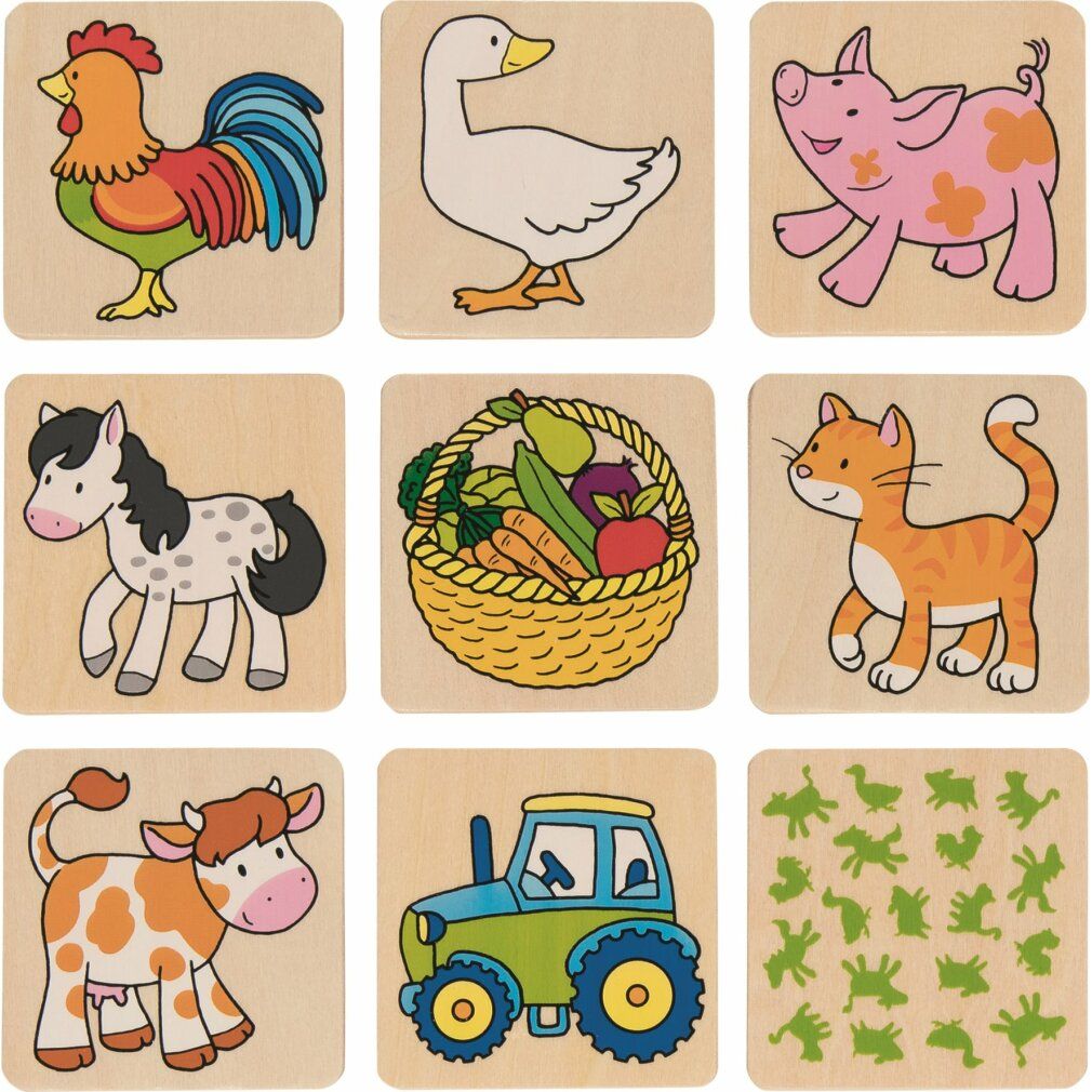 goki Wood Memory Game Farm ii
