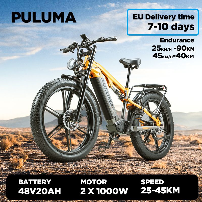 Bicicletta elettrica con batteria 48V 20AH, motore 2 x 1000W, velocità 25-45KM/H. Tempi di consegna UE 7-10 giorni.