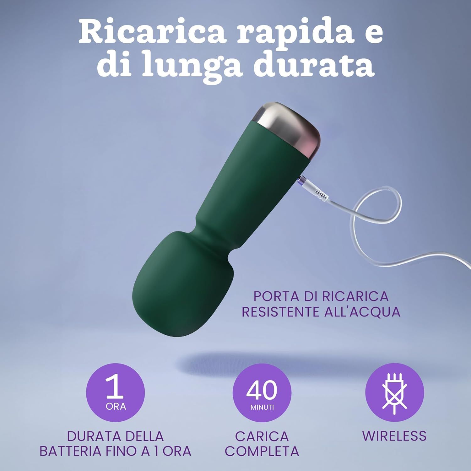 Oliver James Bullet Mini Vibratore, colore verde