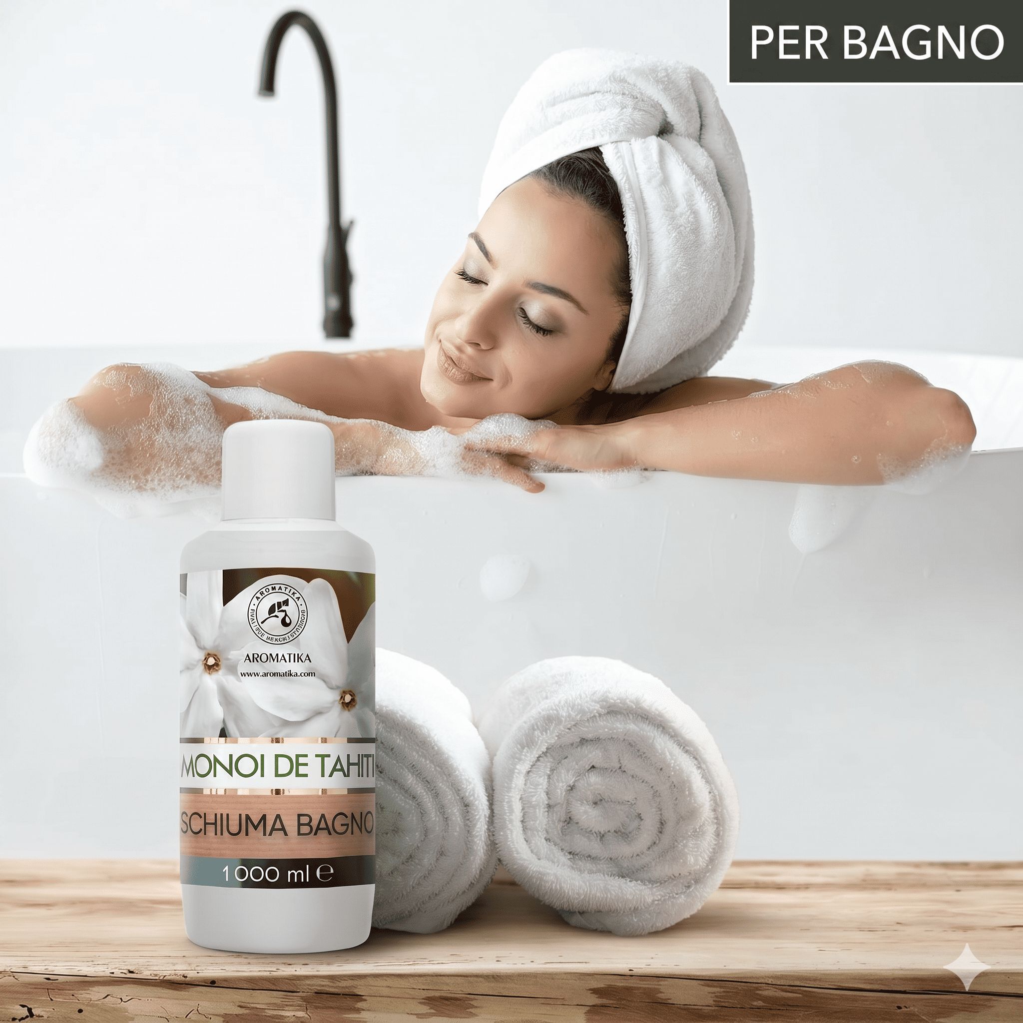 AROMATIKA Schiuma da bagno Monoi de Tahiti