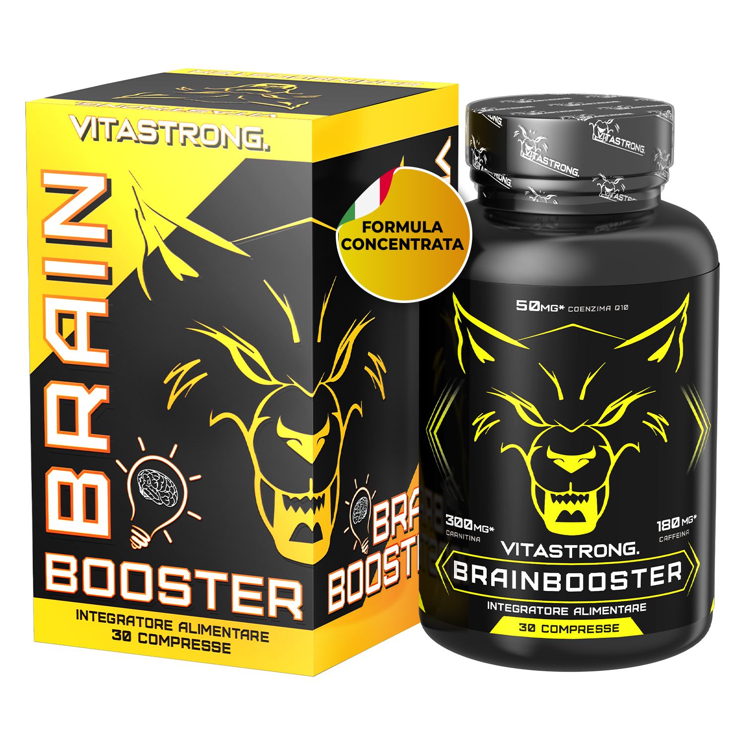 Vitastrong Brainbooster – 30 Compresse, Concentrazione E Memoria
