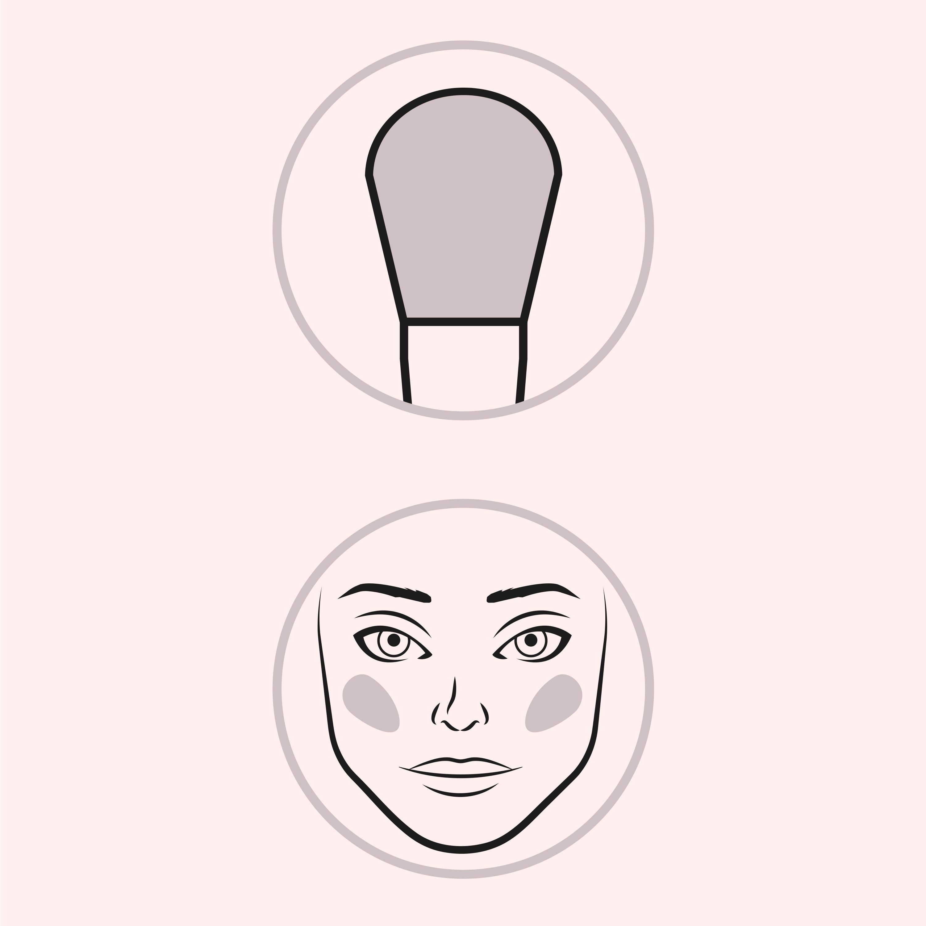 WYCON cosmetics F110 CHEEK BLENDER Pennello fard piccolo e leggermente schiacciato in setole morbide