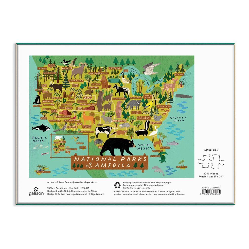 galison Puzzle dei parchi nazionali americani 1000 pezzi