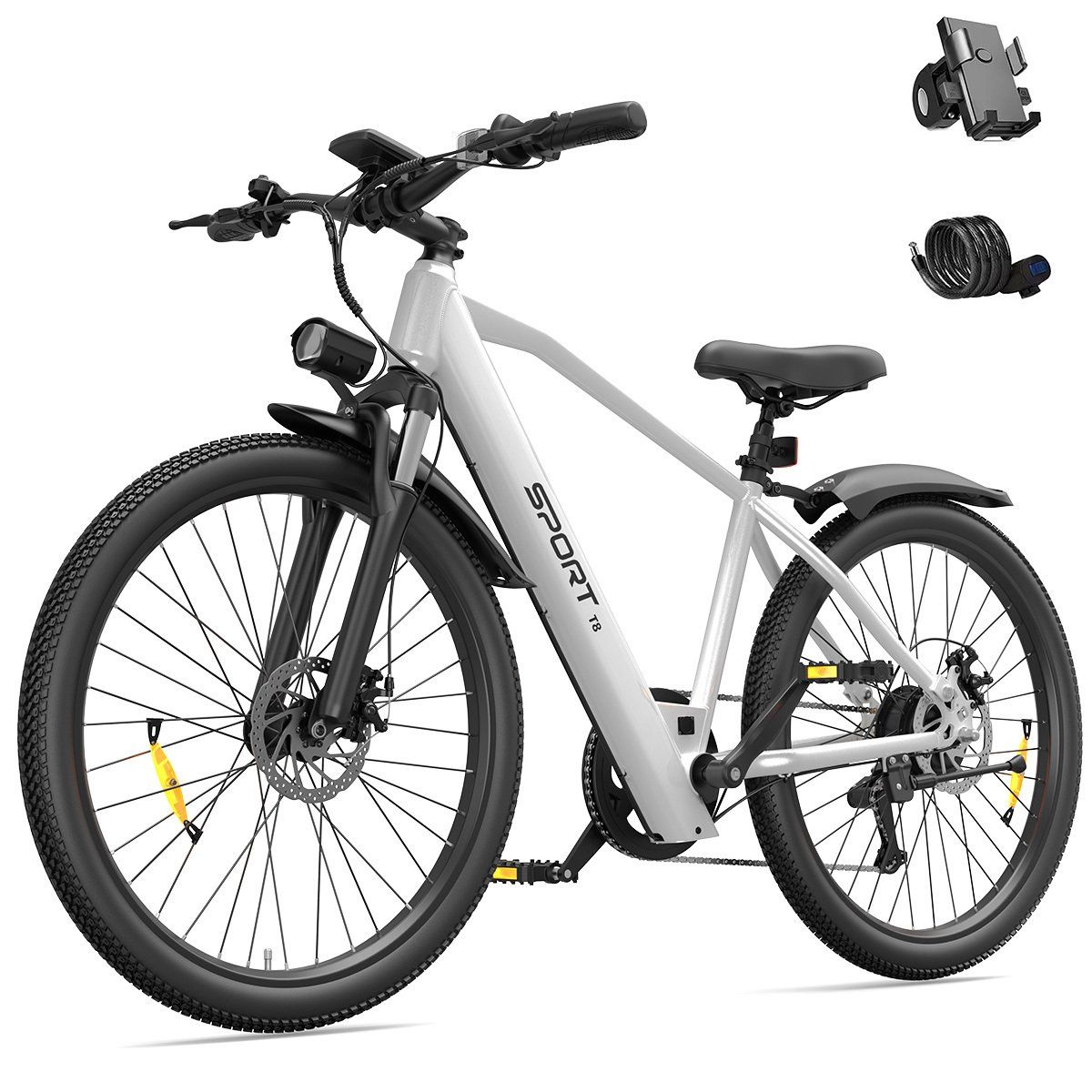 Toofly T8 Bicicletta elettrica da città, batteria da 48 V 13 Ah