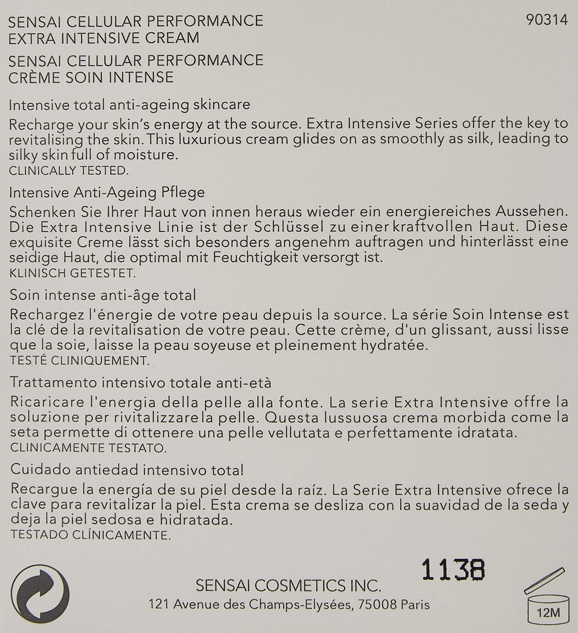 Sensai Cellular Performance Crema Extra Intensiva 40 ml