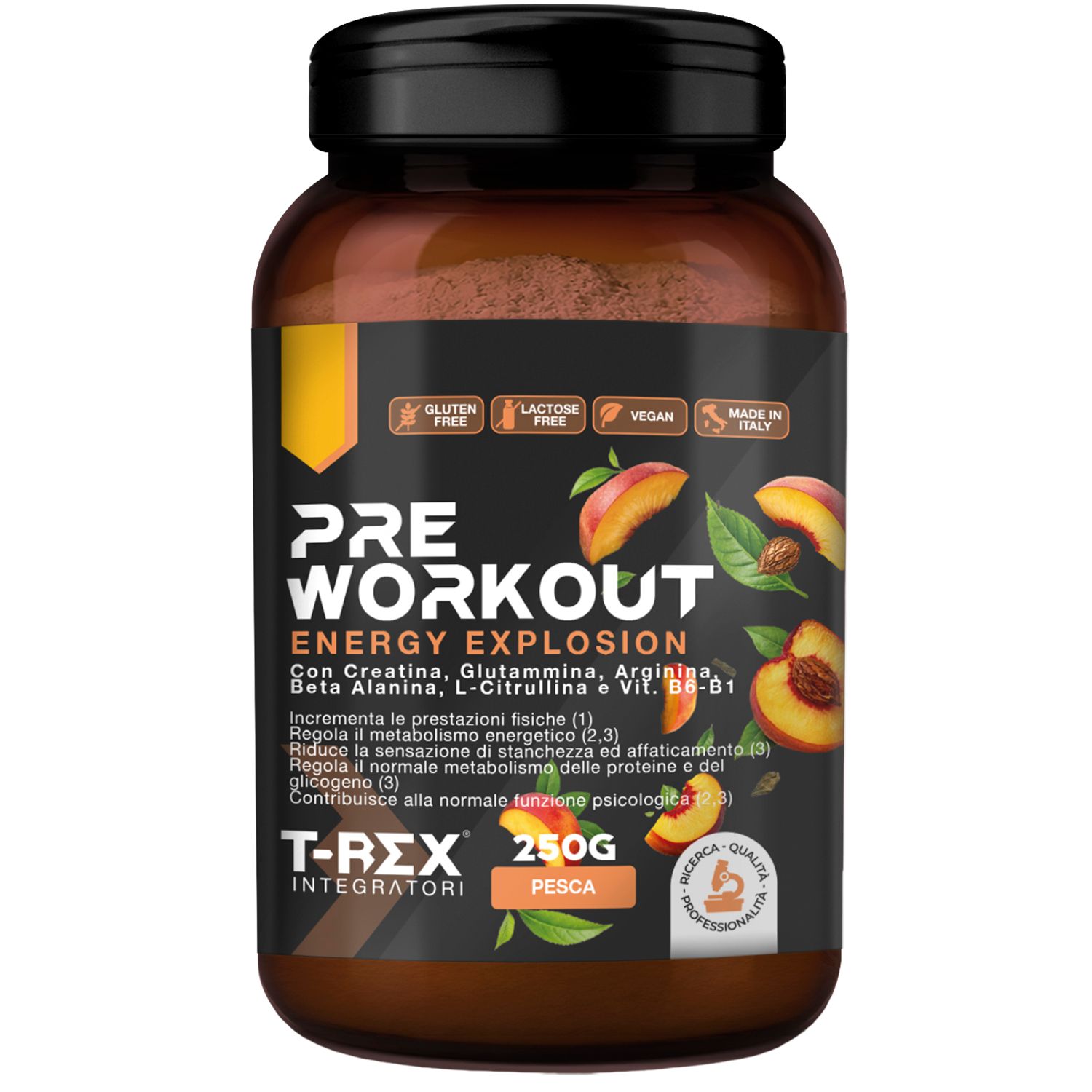 T-Rex Integratori Pre Workout pesca 250 g