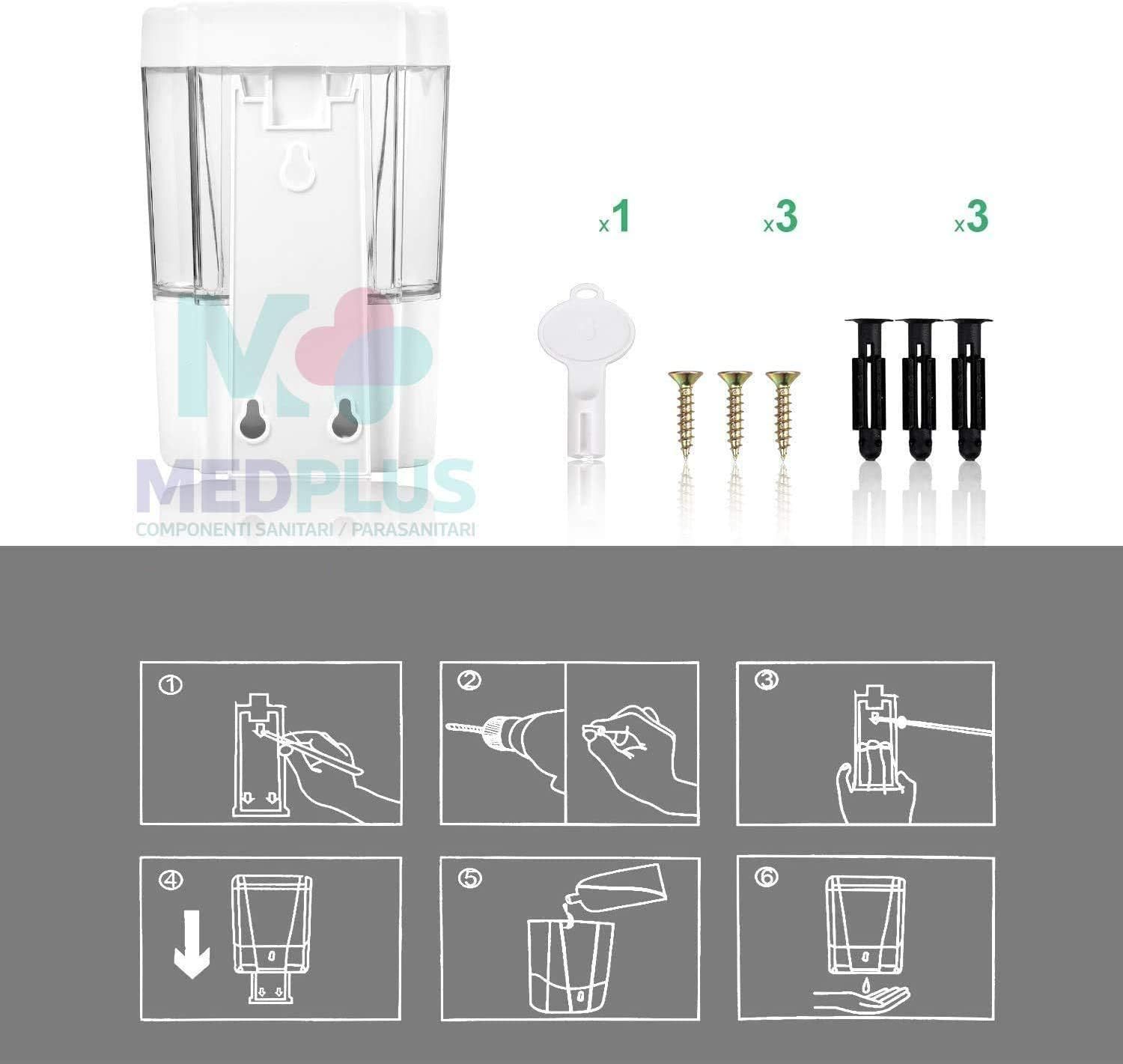 Distributore di Sapone Automatico a Muro Dosatore Sapone