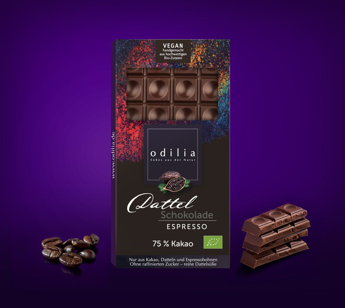 odilia Cioccolato biologico ai datteri con espresso