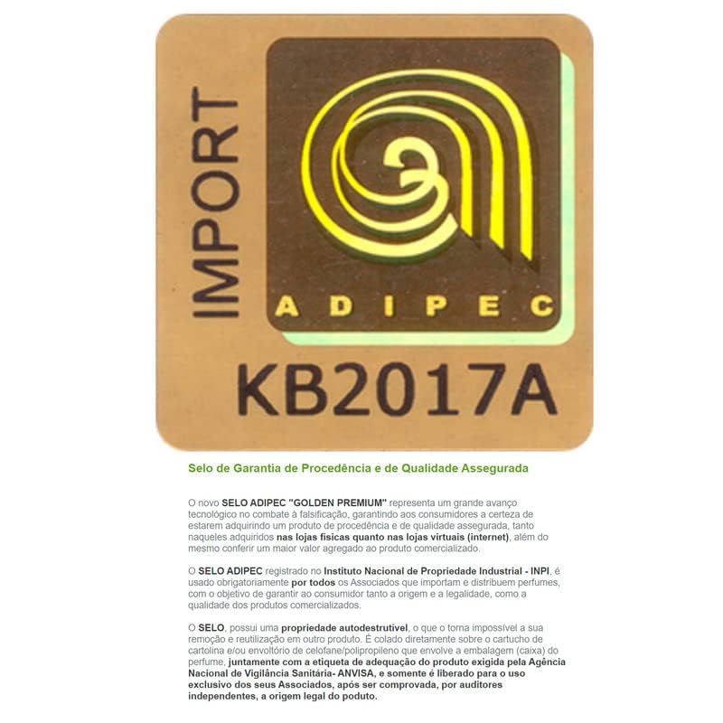Adesivo marrone con logo e testo. Testo in portoghese.