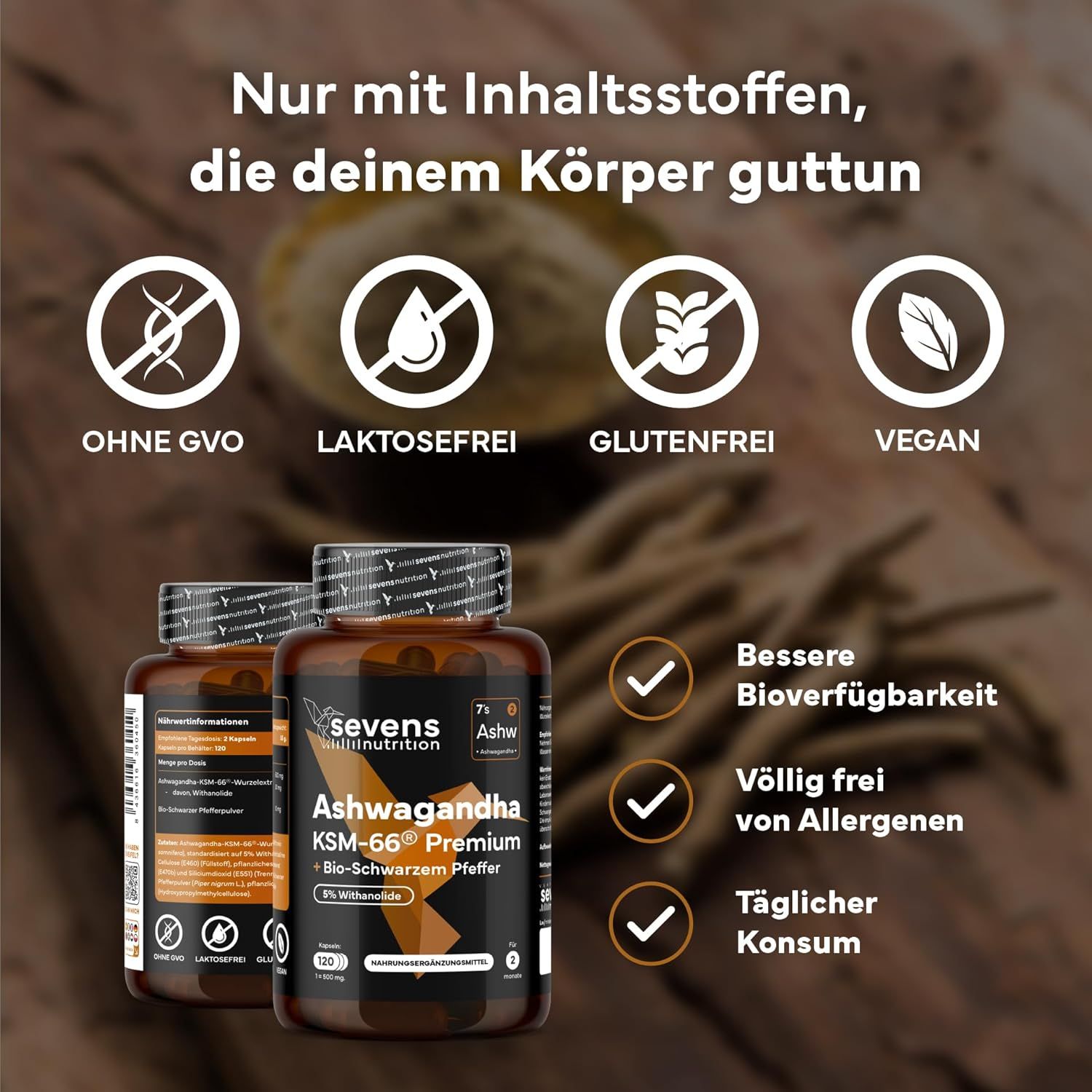 SEVENS NUTRITION Capsule di Ashwagandha