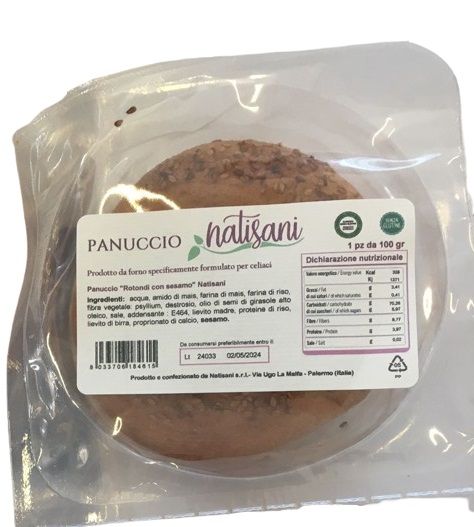 Panini Rotondi con Sesamo Senza Glutine - Natisani