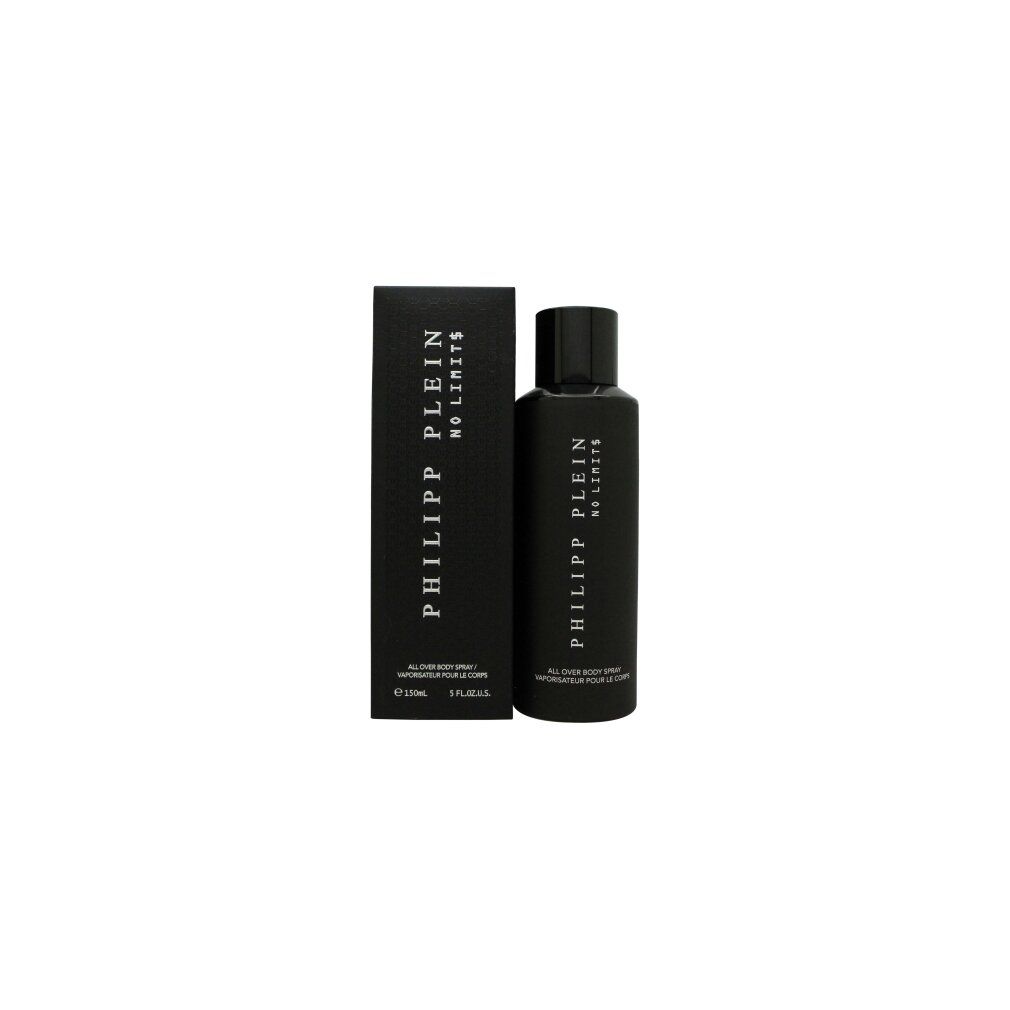Spruzzatore e confezione neri per Philipp Plein No Limits All Over Body Spray, 150ml.