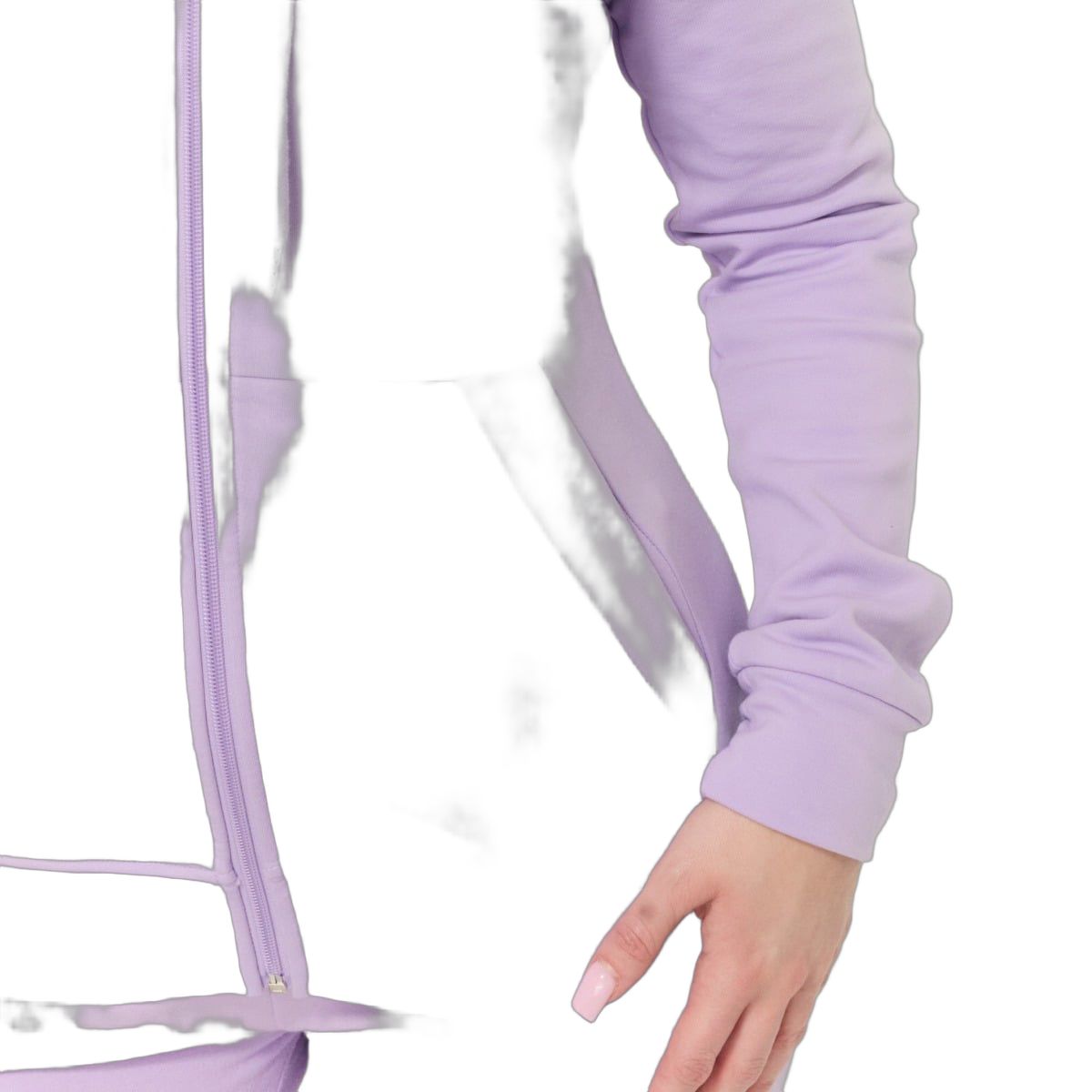 GymBeam Felpa donna regular con cappuccio e zip Limitless Lavender