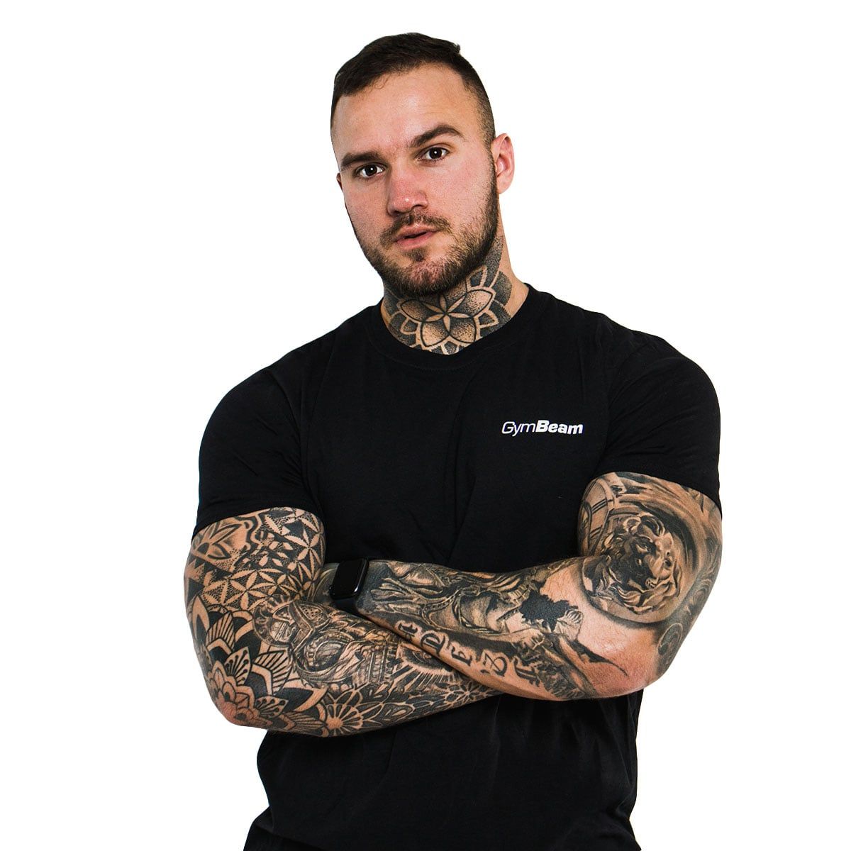 GymBeam T-shirt uomo Basic nera regular