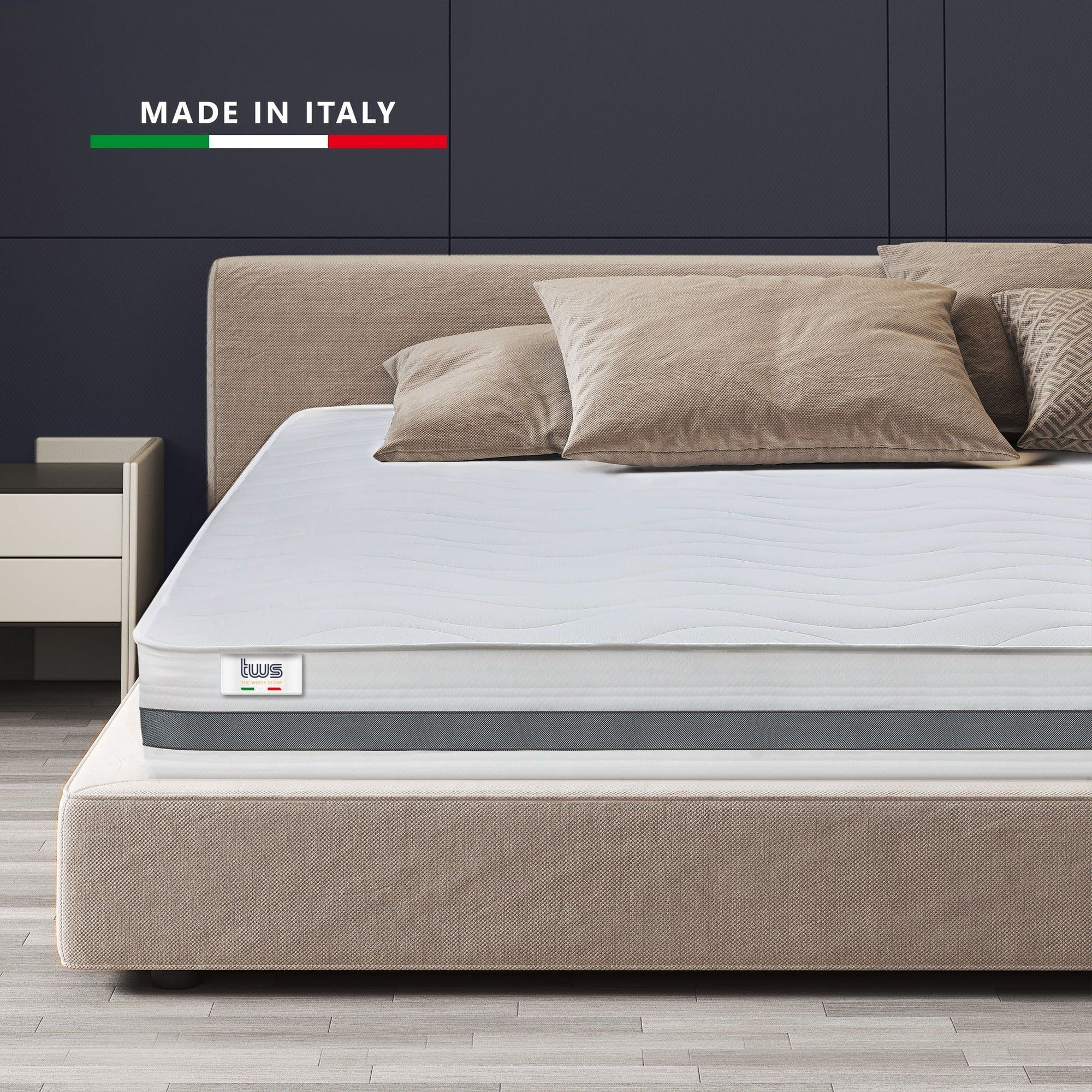 Materasso Una Piazza e Mezza 120x200 in Waterfoam Ipoallergenico, 20 cm ESSENTIAL