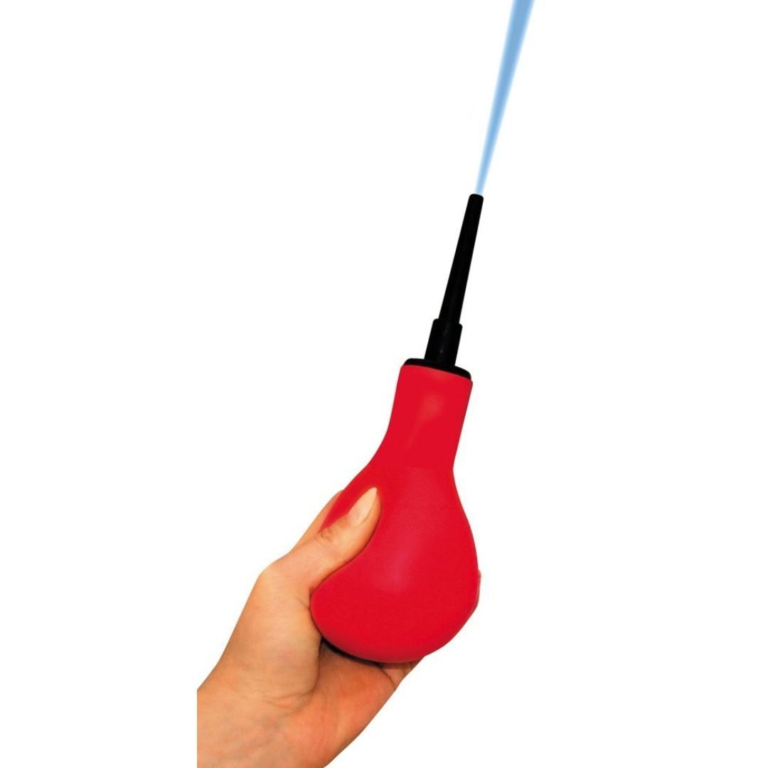 Doccia intima rossa con 2 attacchi e pompa a sfera | Igiene anale e vaginale | You2Toys