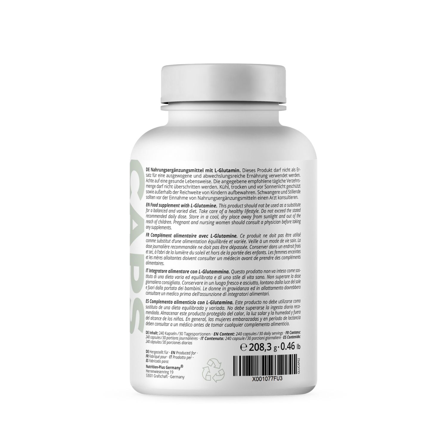 Nutri+ L-Glutammina 240 Capsule Aminoacido