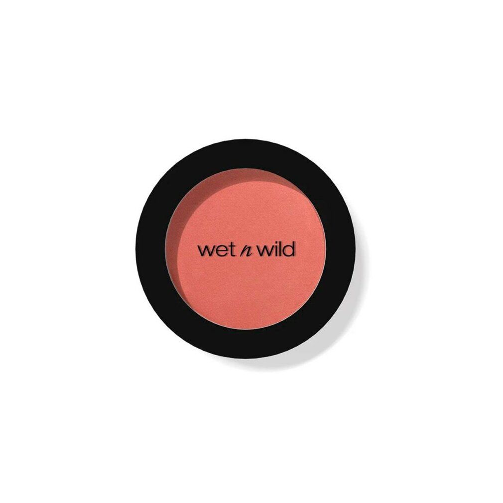 Fard in polvere rosa in contenitore nero. Scritta "wet n wild".