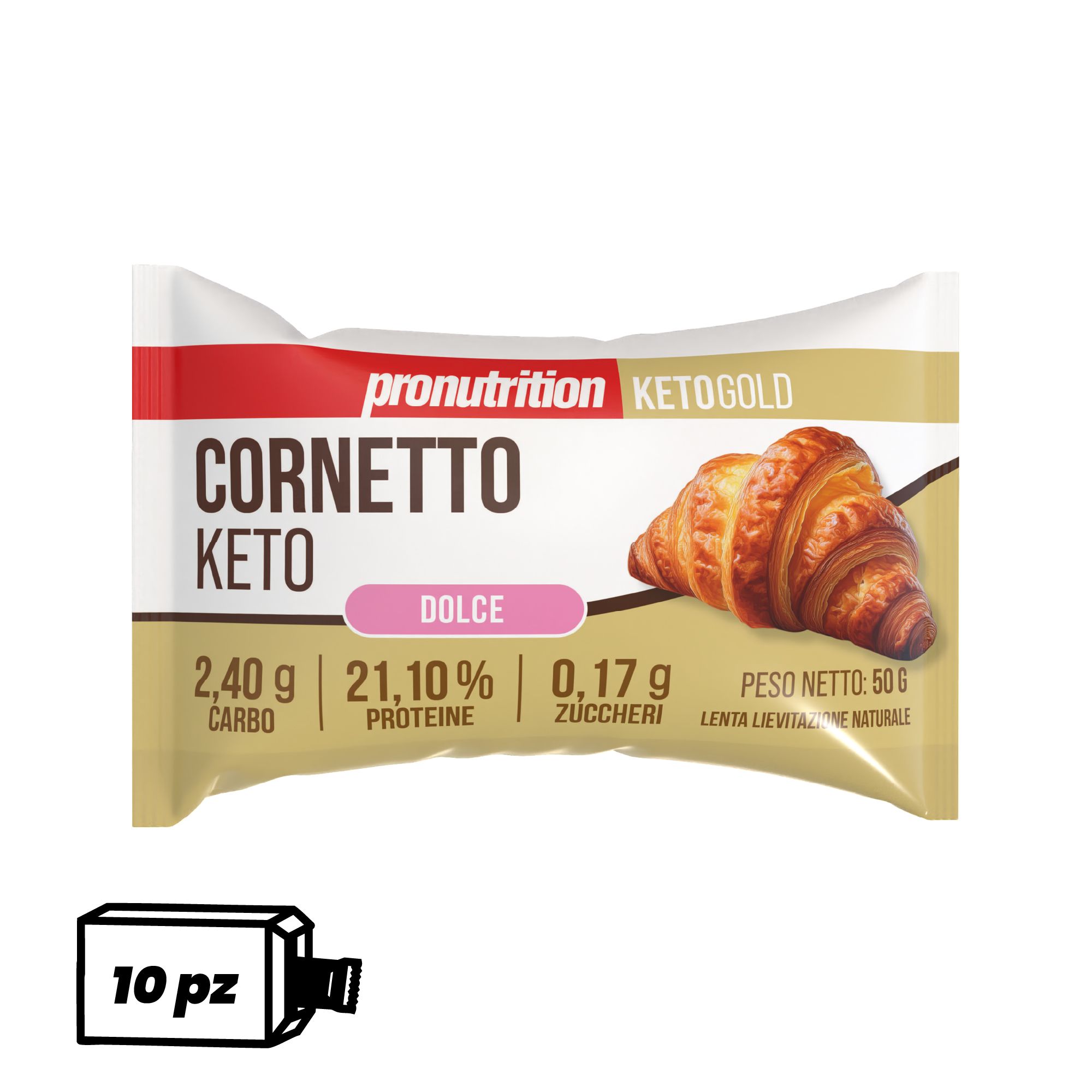 Pronutrition Cornetto keto (10 pezzi x 50 gr, Dolce)