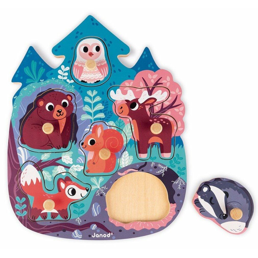 Puzzle in legno janod foresta