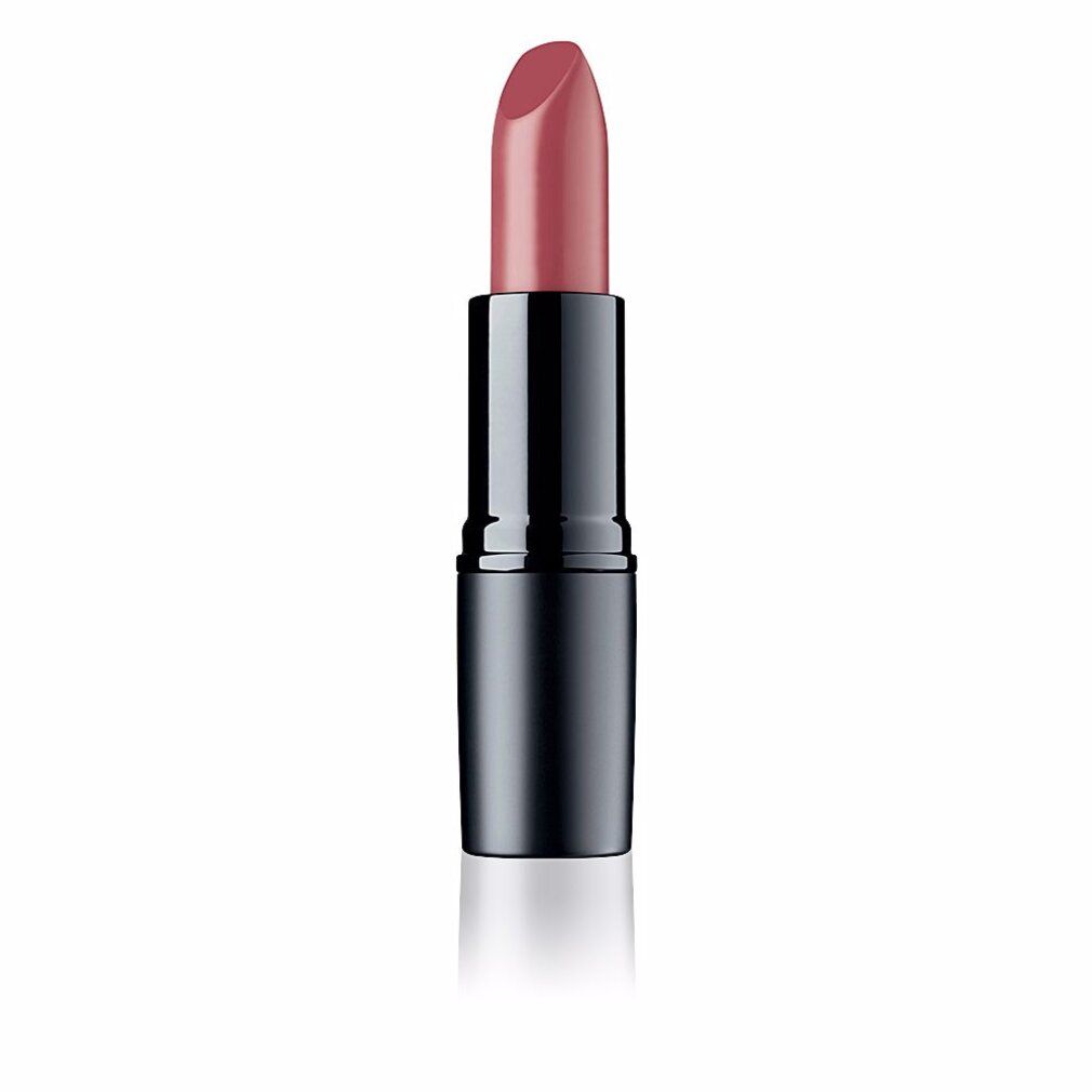 Rossetto rosa in astuccio nero. Forma cilindrica.