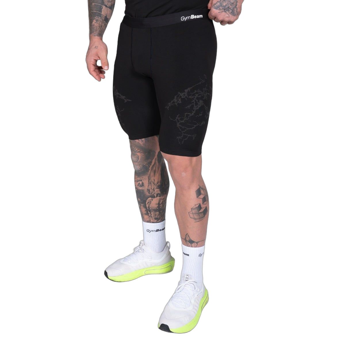 GymBeam Pantaloncini uomo Seamless Static slim Black