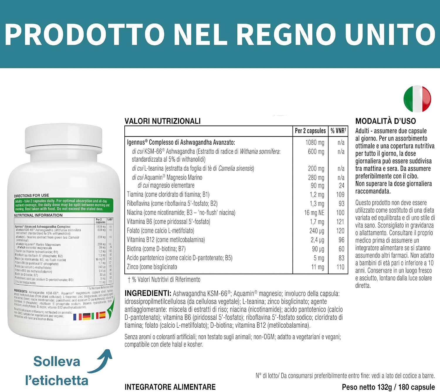 Grafico che confronta i livelli cellulari di KSM-66 durante il giorno.