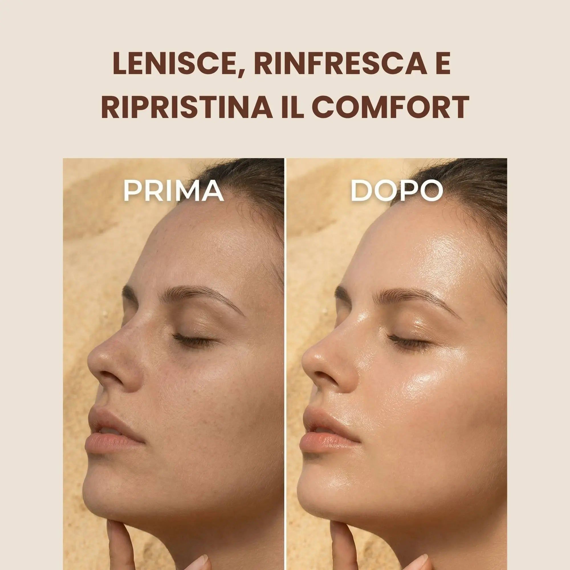 Natur Unique Maschera Viso Doposole Idratante Effetto Freddo