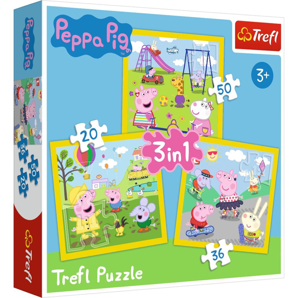 Peppa Pig Una bella giornata - Puzzle 3in1 20-50 pezzi