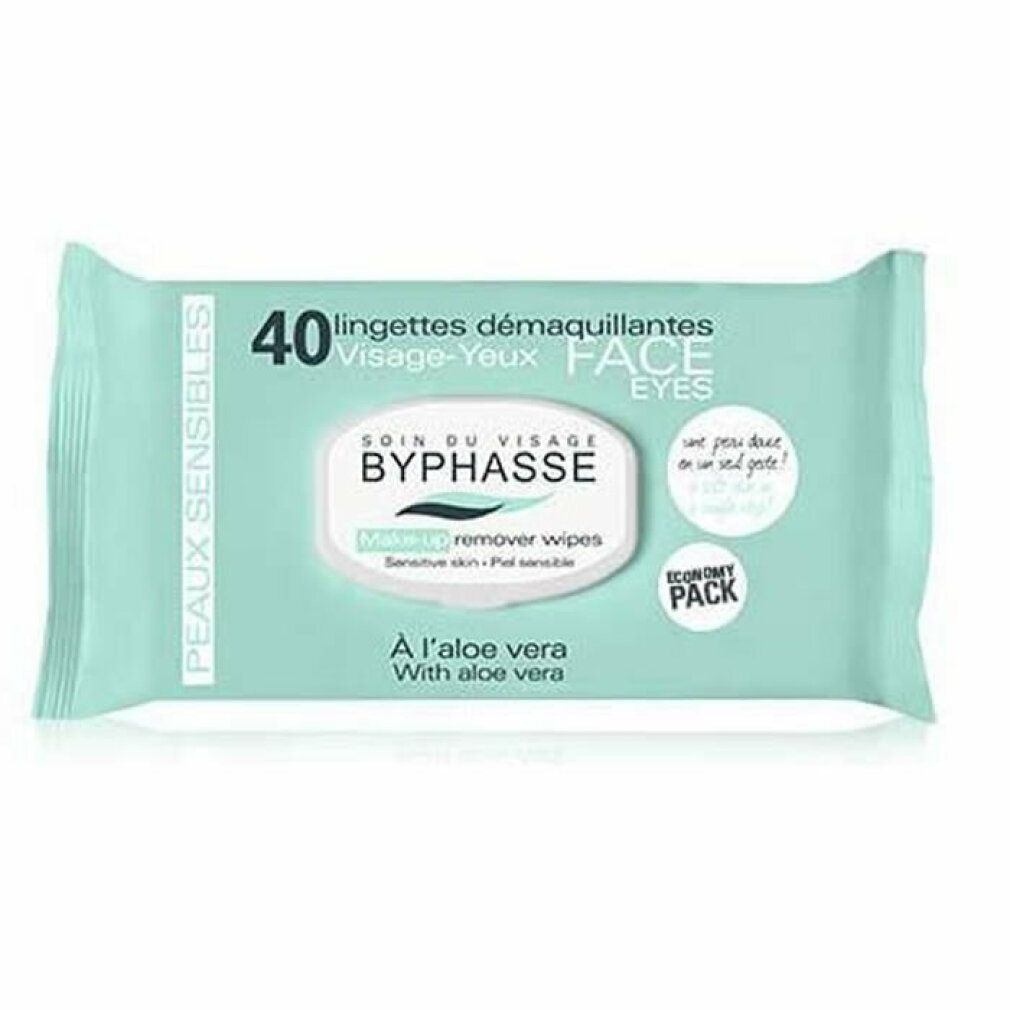 Byphasse Salviette struccanti Aloe Vera Pelle sensibile 40U