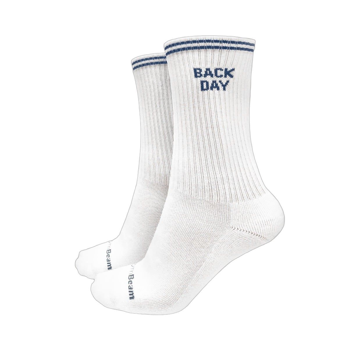 GymBeam Calze unisex GymRat 3Pack White a tre quarti senza cuciture