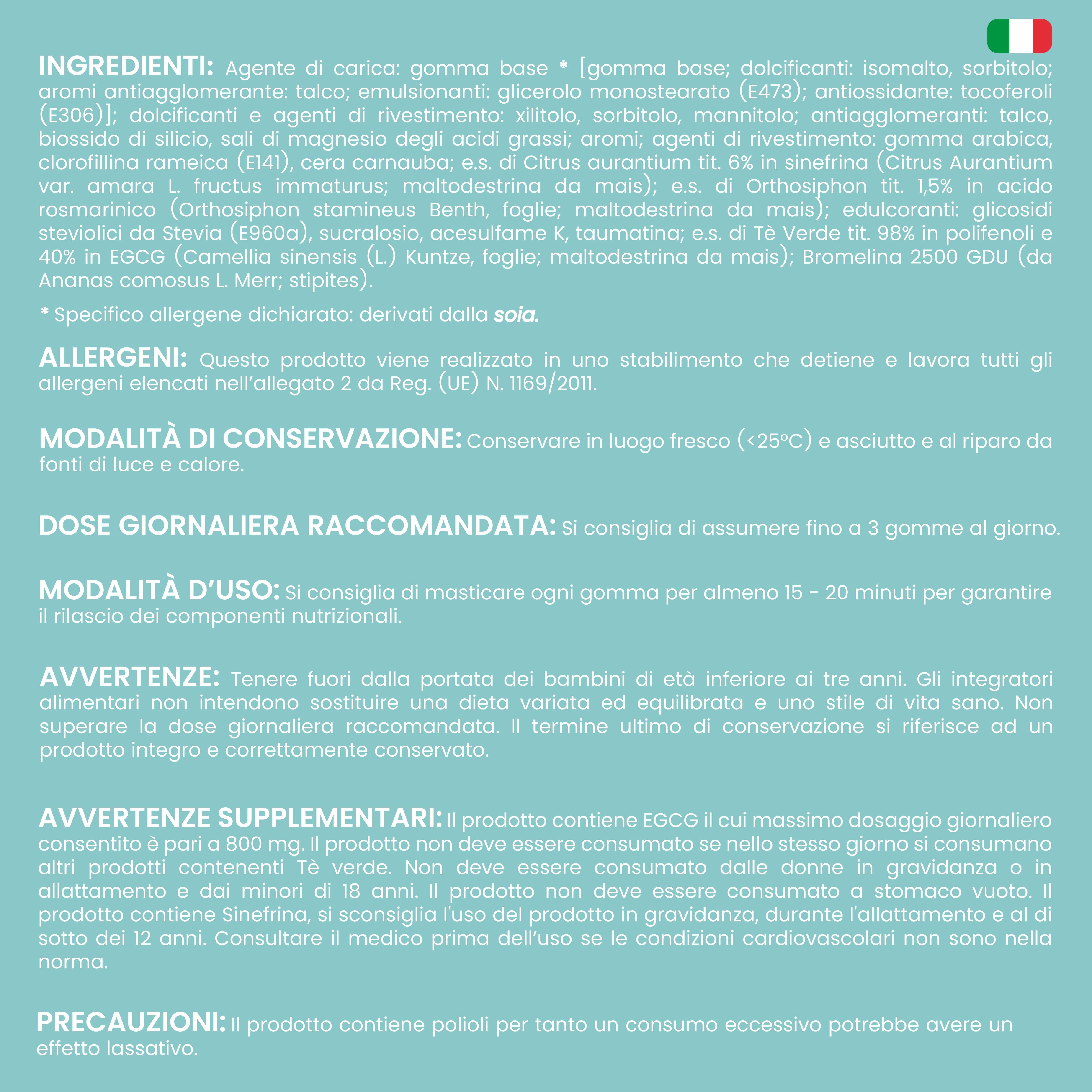 NTP Biotech - Body Drain Gum – integratore alimentare in chewing Gum per ritenzione idrica