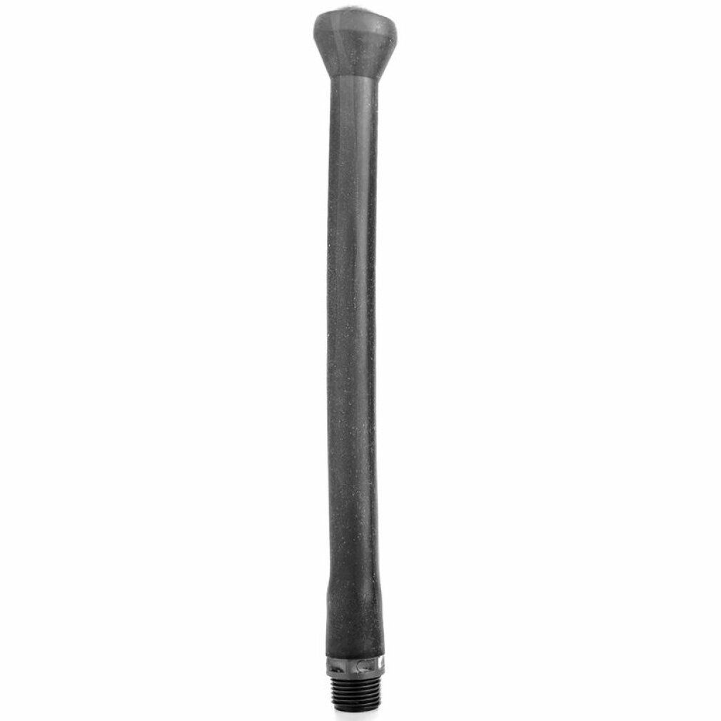 Accessorio per doccia anale in silicone nero. Stelo cilindrico, estremità arrotondata e attacco filettato.