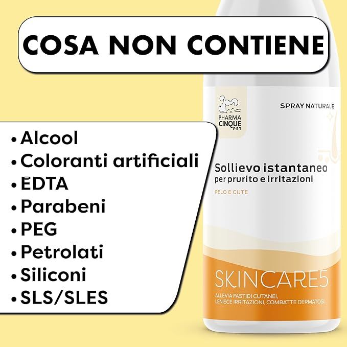 Cosa non contiene. Non contiene: Alcool, coloranti artificiali, EDTA, parabeni, PEG, petrolati, siliconi, SLS/SLES. Prodotto.