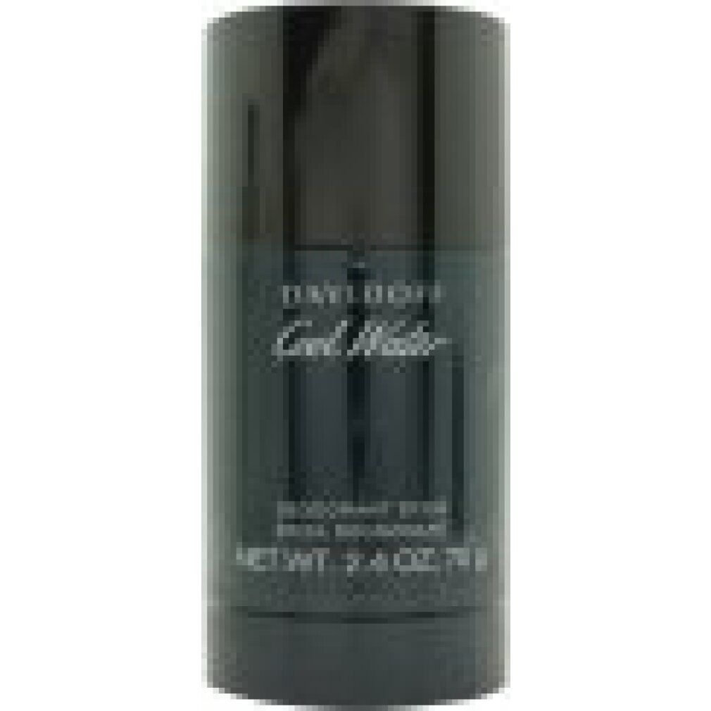 Davidoff Cool Water Deo Stick. Forma cilindrica, nero. Scritta e nome del prodotto. Peso netto 70 g.