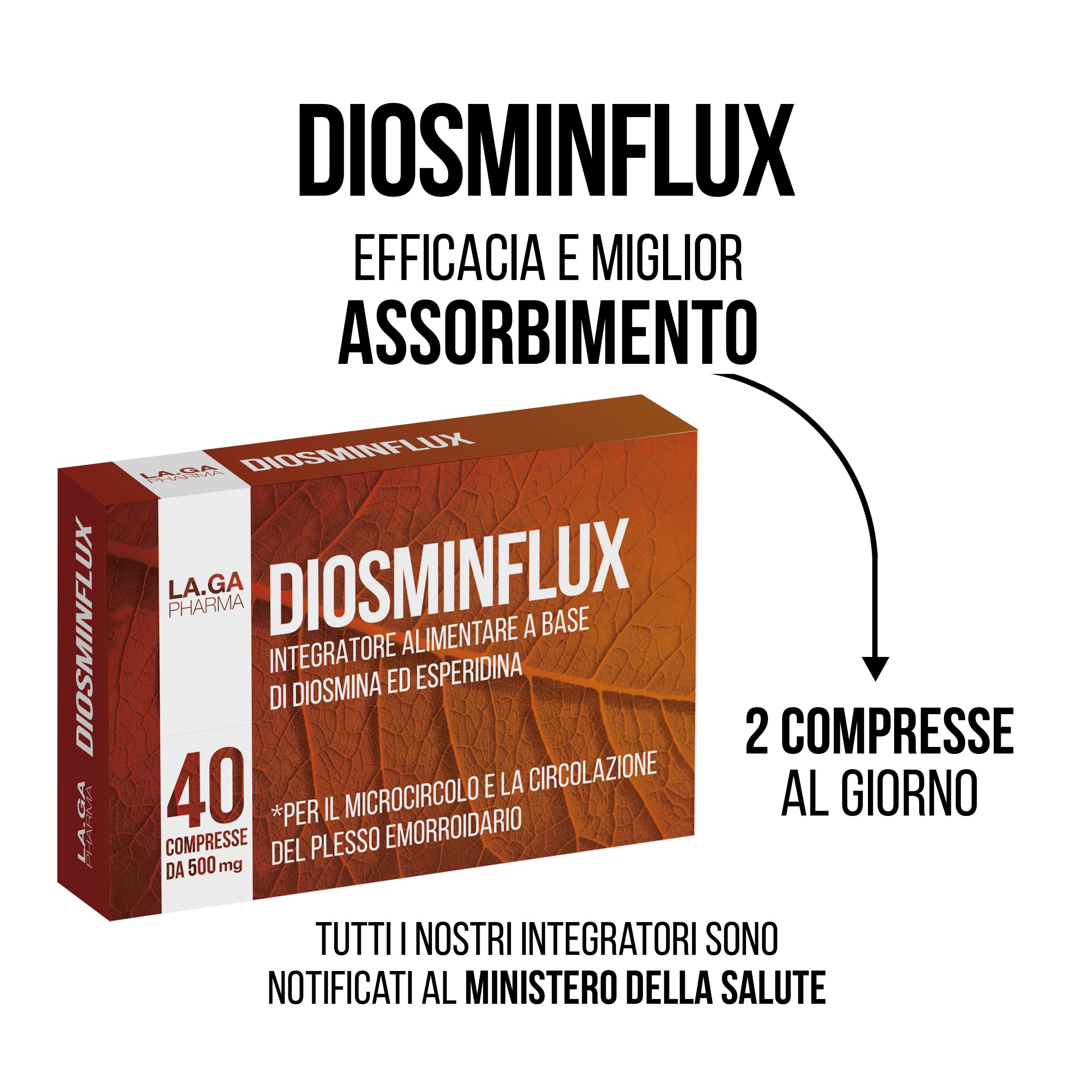 LA.GA Diosminflux Integratore Microcircolo per Vene Varicose