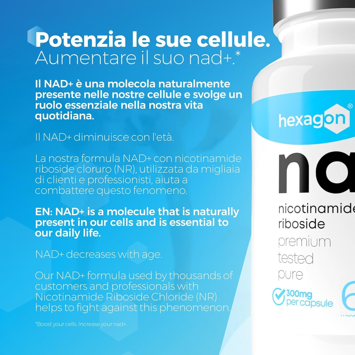 Hexagon NAD+ Nicotinamide Riboside Chloride Capsula