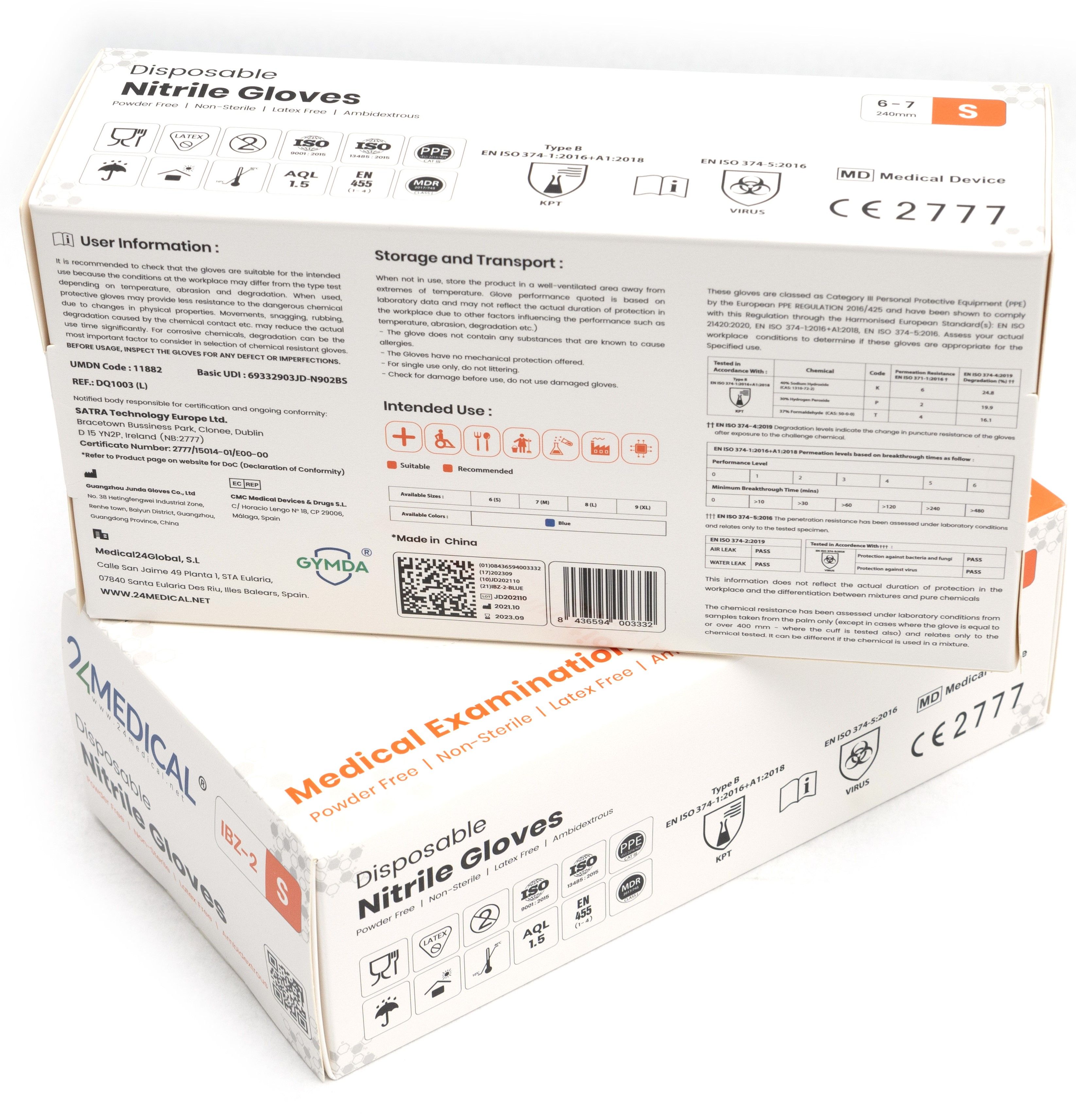 24medical Guanti in nitrile IBZ-2, senza polvere